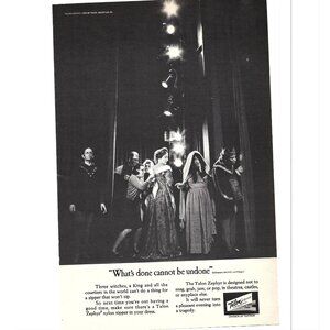 Behind the Scenes Theatre Zipper Advertisement 1970s Vintage Print Ad 9 inch